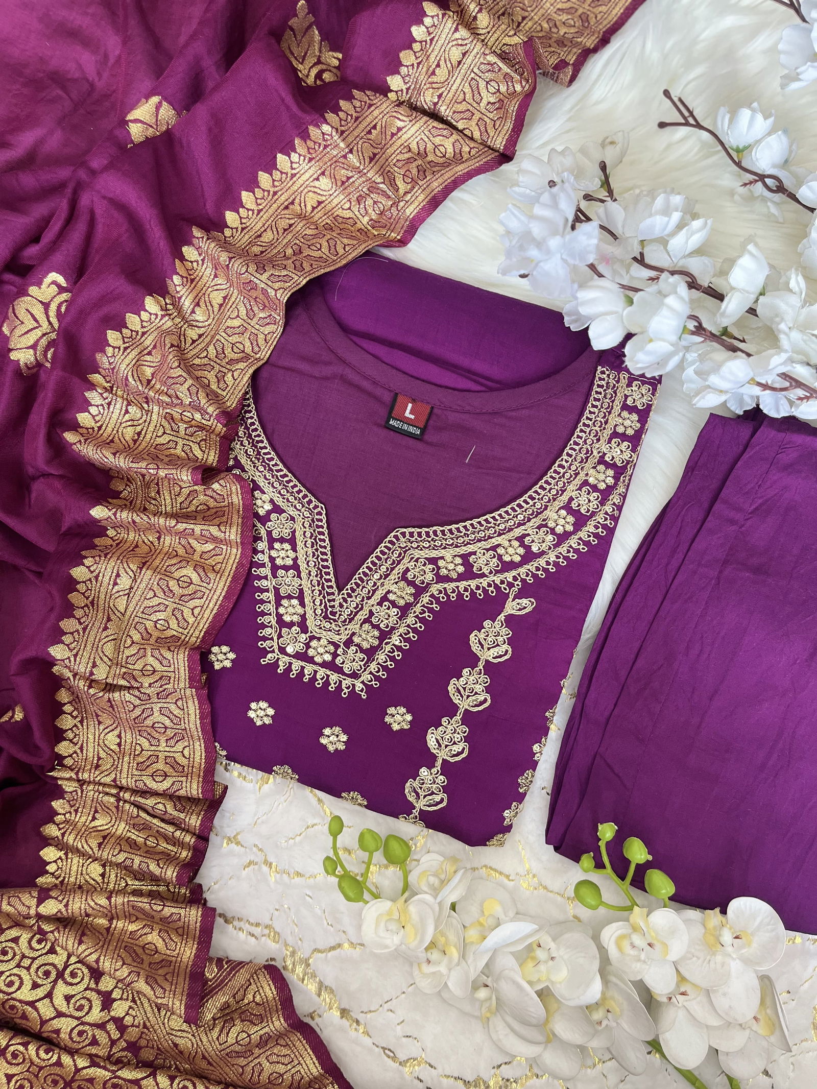 MT Chanderi Silk Designer Kurti With Bottom Dupatta Wholesale Shop In Surat